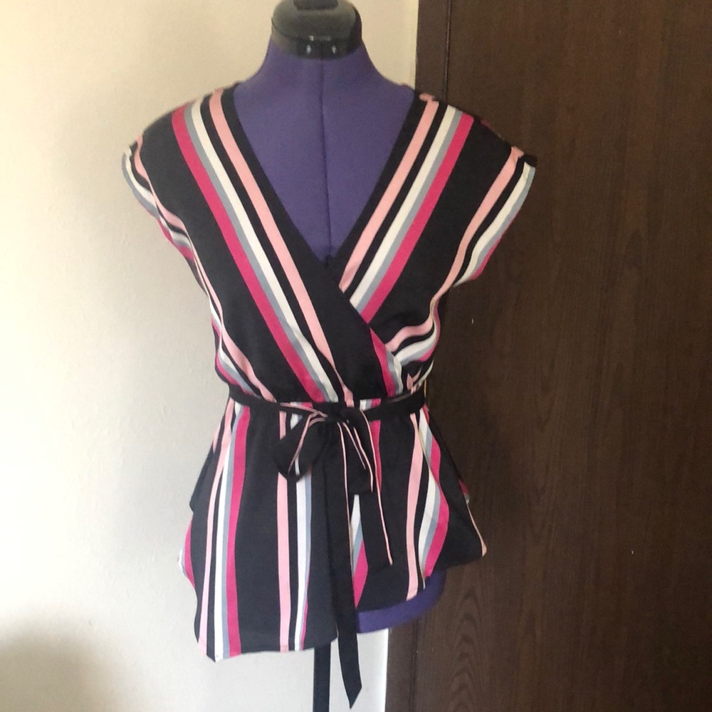 Colorful stripe blouse